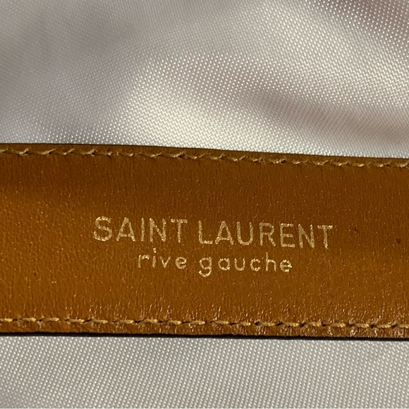 SAINT LAURENT PARIS YSL brown suede BELT 38" - Picture 2 of 11